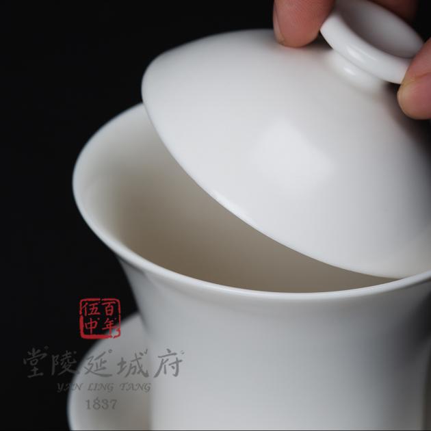 現代汝窯月白蓋碗杯 4