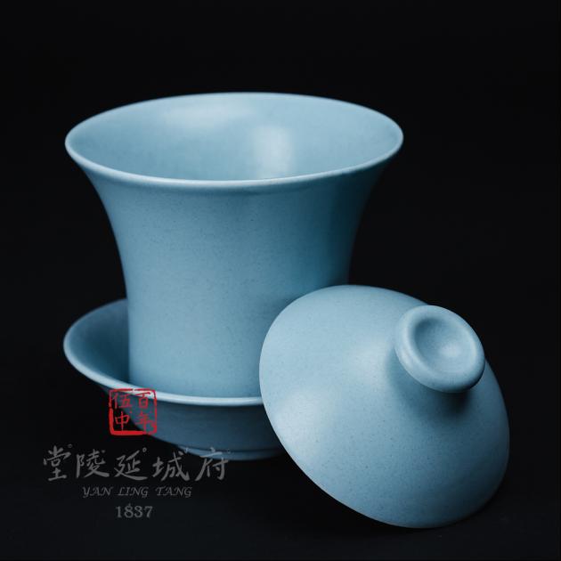 現代汝窯天青蓋碗杯 1