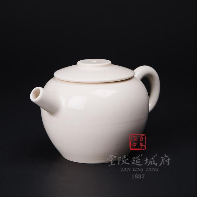 平輪珠壺│甜白釉圓 1