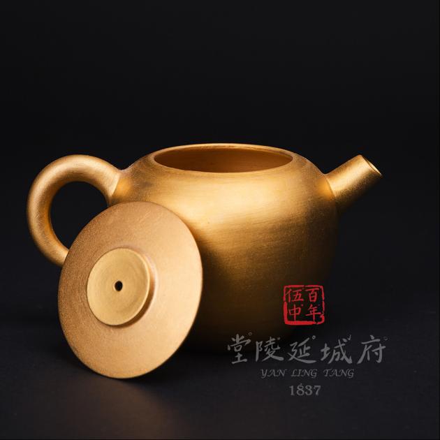 平輪珠壺│24K純霧金釉 1