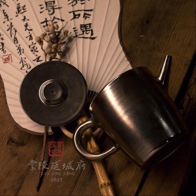 具輪珠壺│24K純白金釉 2