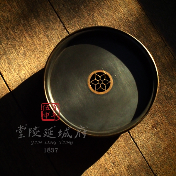 古悦-翡翠银壶 手工錫點銅壺承 經典潮州工夫茶圓型壺承 葵花紋水口 日用經典茶器