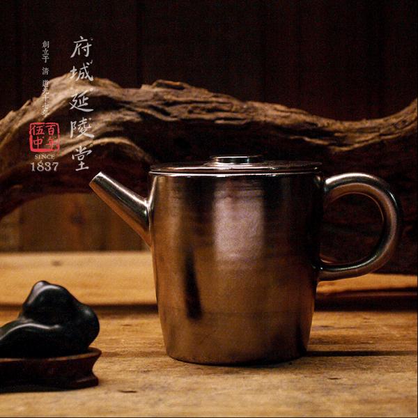 具輪珠壺│24K純白金釉