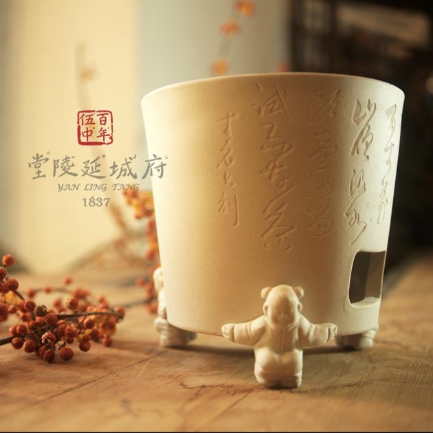 手工白泥圓滿提樑燒水壺+風爐 4